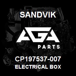 CP197537-007 Sandvik ELECTRICAL BOX | AGA Parts