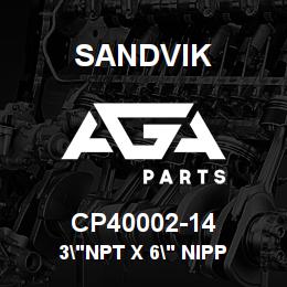 CP40002-14 Sandvik 3"NPT X 6" NIPP | AGA Parts