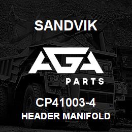 CP41003-4 Sandvik HEADER MANIFOLD | AGA Parts