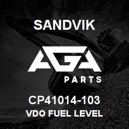 CP41014-103 Sandvik VDO FUEL LEVEL | AGA Parts