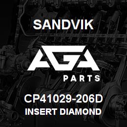 CP41029-206D Sandvik INSERT DIAMOND | AGA Parts