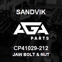 CP41029-212 Sandvik JAW BOLT & NUT | AGA Parts
