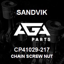CP41029-217 Sandvik CHAIN SCREW NUT | AGA Parts