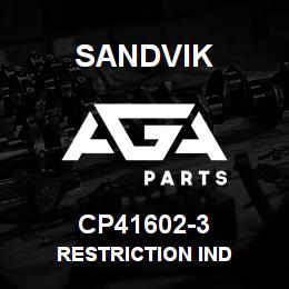 CP41602-3 Sandvik RESTRICTION IND | AGA Parts