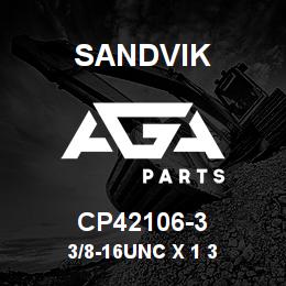 CP42106-3 Sandvik 3/8-16UNC X 1 3 | AGA Parts