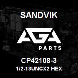 CP42108-3 Sandvik 1/2-13UNCX2 HEX | AGA Parts