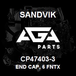 CP47403-3 Sandvik END CAP, 6 FNTX | AGA Parts