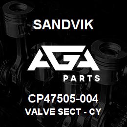 CP47505-004 Sandvik VALVE SECT - CY | AGA Parts
