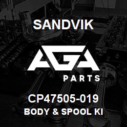 CP47505-019 Sandvik BODY & SPOOL KI | AGA Parts