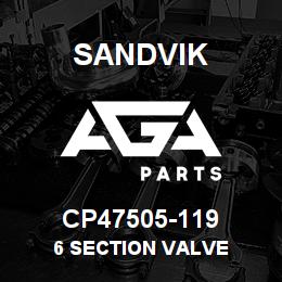 CP47505-119 Sandvik 6 SECTION VALVE | AGA Parts