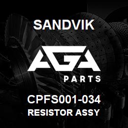 CPFS001-034 Sandvik RESISTOR ASSY | AGA Parts