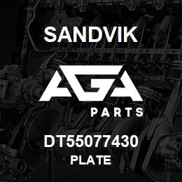 DT55077430 Sandvik PLATE | AGA Parts
