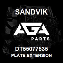 DT55077535 Sandvik PLATE,EXTENSION | AGA Parts