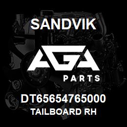DT65654765000 Sandvik TAILBOARD RH | AGA Parts