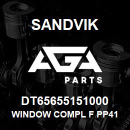 DT65655151000 Sandvik WINDOW COMPL F PP41 | AGA Parts