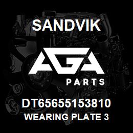 DT65655153810 Sandvik WEARING PLATE 3 | AGA Parts