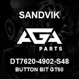 DT7620-4902-S48 Sandvik BUTTON BIT GT60 | AGA Parts
