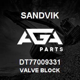 DT77009331 Sandvik VALVE BLOCK | AGA Parts