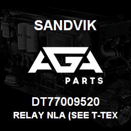 DT77009520 Sandvik RELAY NLA (SEE T-TEXT) | AGA Parts