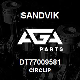 DT77009581 Sandvik CIRCLIP | AGA Parts