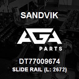 DT77009674 Sandvik SLIDE RAIL (L: 2672) | AGA Parts