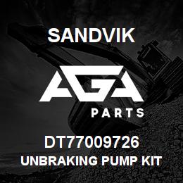 DT77009726 Sandvik UNBRAKING PUMP KIT | AGA Parts