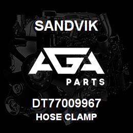 DT77009967 Sandvik HOSE CLAMP | AGA Parts
