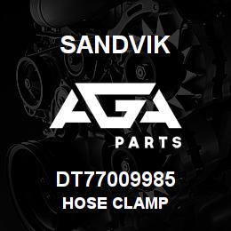 DT77009985 Sandvik HOSE CLAMP | AGA Parts