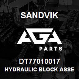DT77010017 Sandvik HYDRAULIC BLOCK ASSEMBLY | AGA Parts
