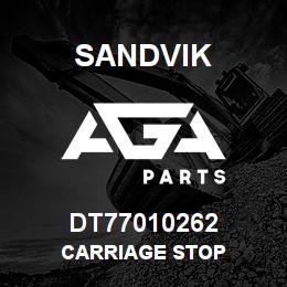 DT77010262 Sandvik CARRIAGE STOP | AGA Parts