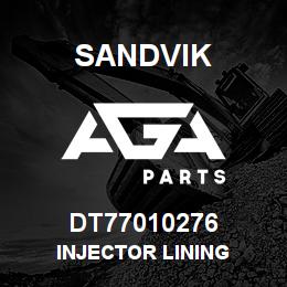 DT77010276 Sandvik INJECTOR LINING | AGA Parts