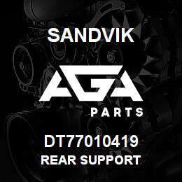 DT77010419 Sandvik REAR SUPPORT | AGA Parts