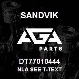 DT77010444 Sandvik NLA SEE T-TEXT | AGA Parts