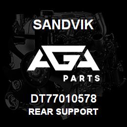 DT77010578 Sandvik REAR SUPPORT | AGA Parts