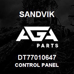 DT77010647 Sandvik CONTROL PANEL | AGA Parts