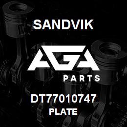 DT77010747 Sandvik PLATE | AGA Parts
