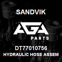 DT77010756 Sandvik HYDRAULIC HOSE ASSEMBLY | AGA Parts