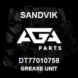 DT77010758 Sandvik GREASE UNIT | AGA Parts