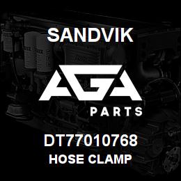 DT77010768 Sandvik HOSE CLAMP | AGA Parts
