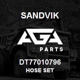 DT77010796 Sandvik HOSE SET | AGA Parts