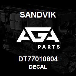 DT77010804 Sandvik DECAL | AGA Parts