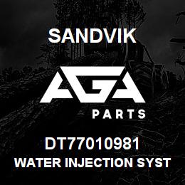 DT77010981 Sandvik WATER INJECTION SYSTEM | AGA Parts
