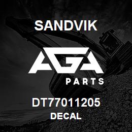 DT77011205 Sandvik DECAL | AGA Parts