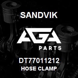 DT77011212 Sandvik HOSE CLAMP | AGA Parts