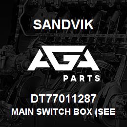 DT77011287 Sandvik MAIN SWITCH BOX (SEE T-TEXT) | AGA Parts