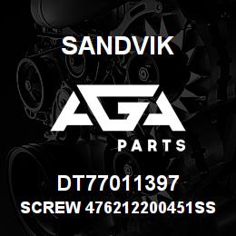 DT77011397 Sandvik SCREW 476212200451SST096 | AGA Parts