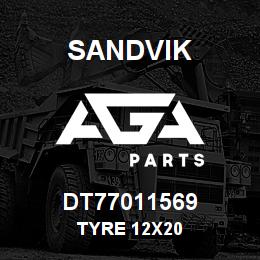 DT77011569 Sandvik TYRE 12X20 | AGA Parts