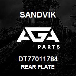 DT77011784 Sandvik REAR PLATE | AGA Parts