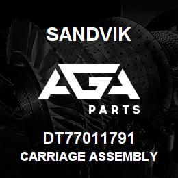 DT77011791 Sandvik CARRIAGE ASSEMBLY | AGA Parts