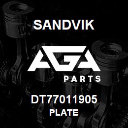 DT77011905 Sandvik PLATE | AGA Parts